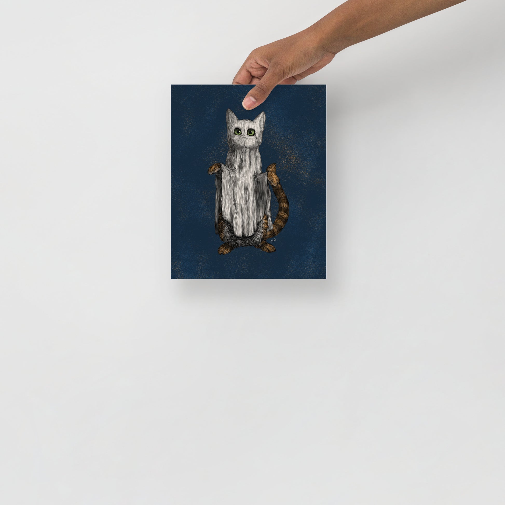 Cat Ghost Art Print