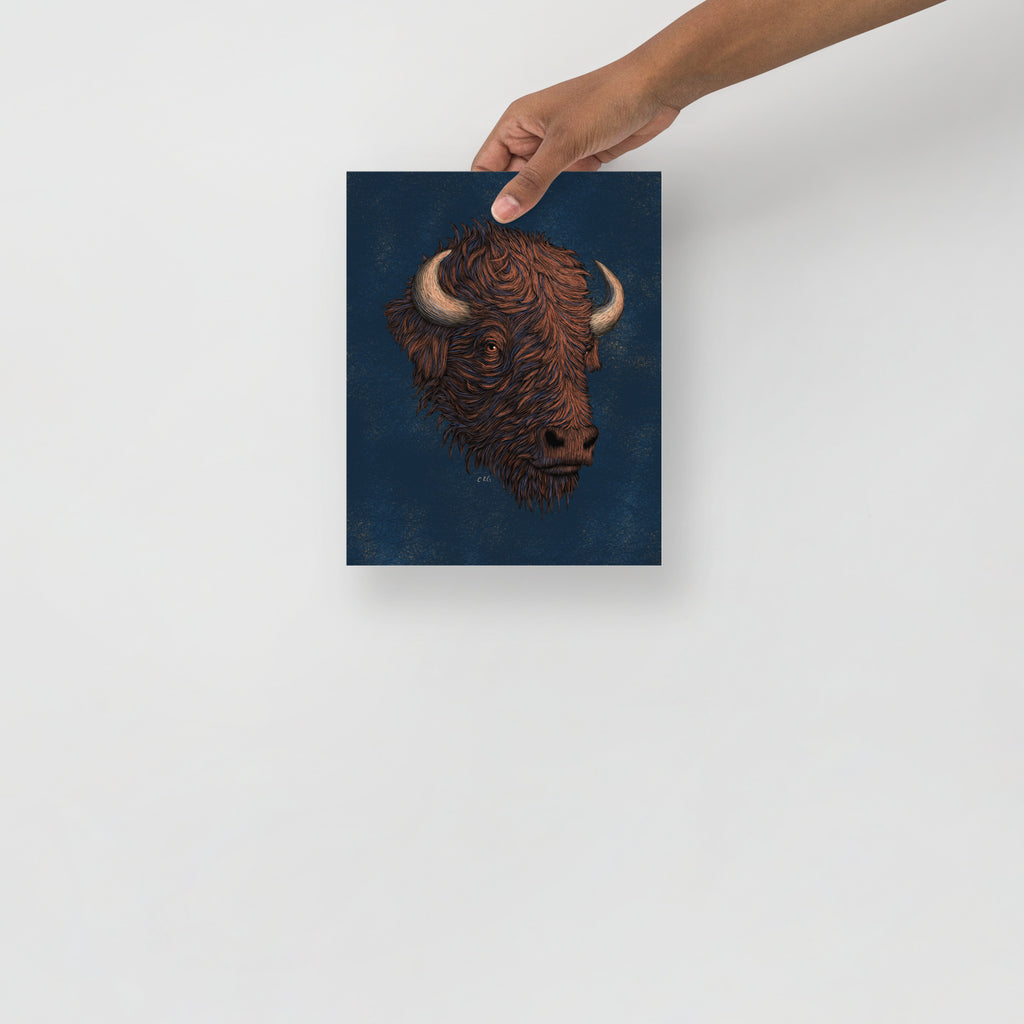 Stylized Bison Art Print
