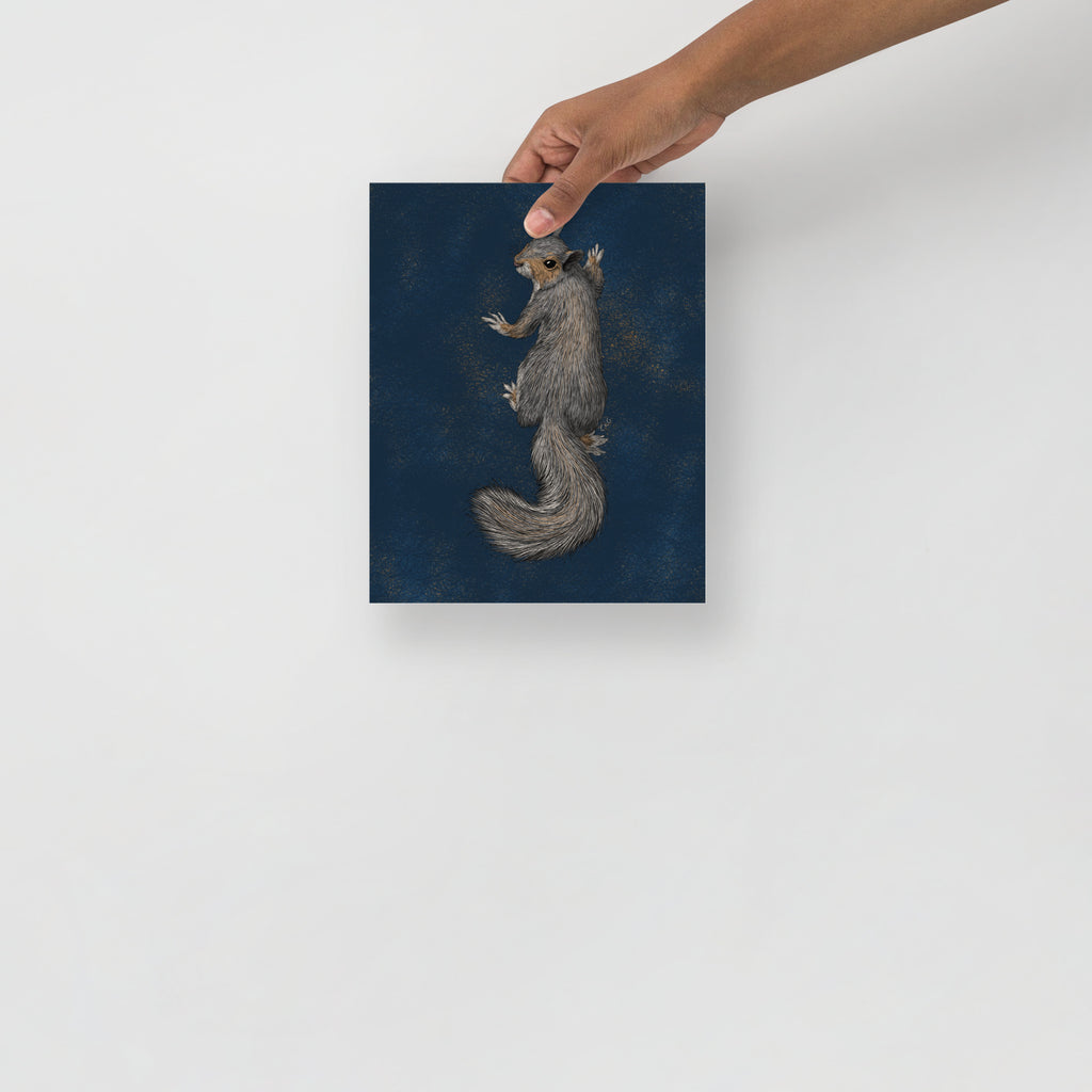 Climbing Squirrel Art Print