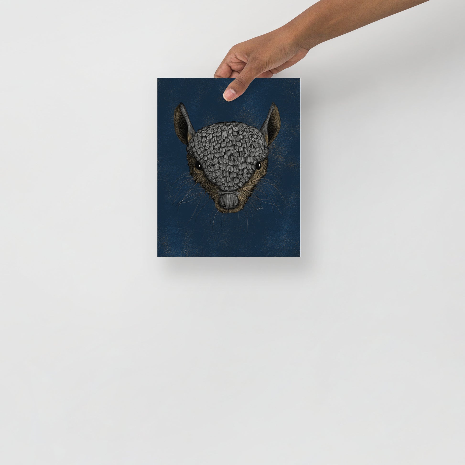 Screaming Hairy Armadillo Art Print