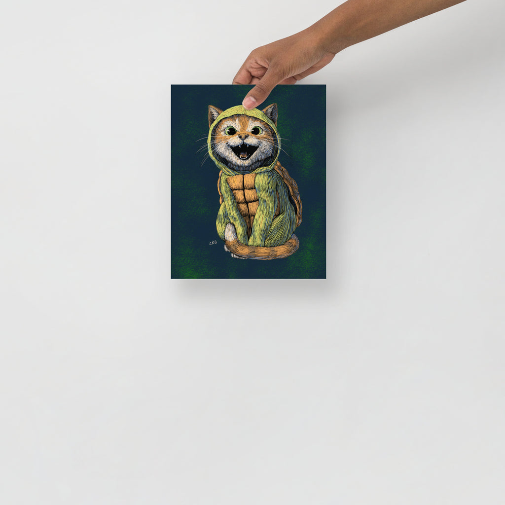 Cat Turtle Art Print