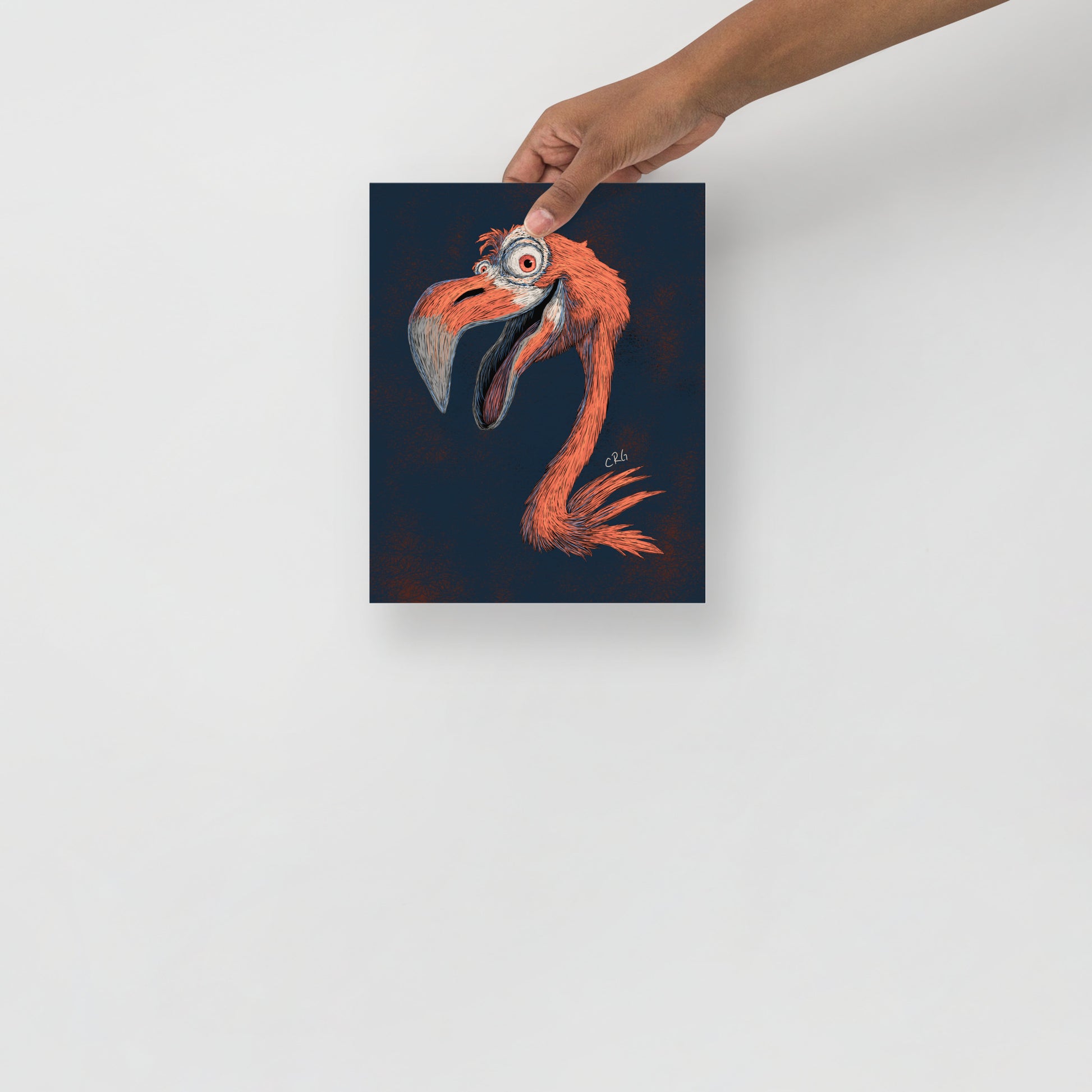 Happy Pink Flamingo Art Print