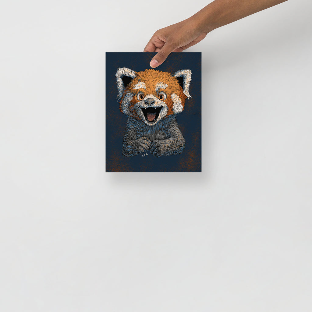 Happy Red Panda Art Print