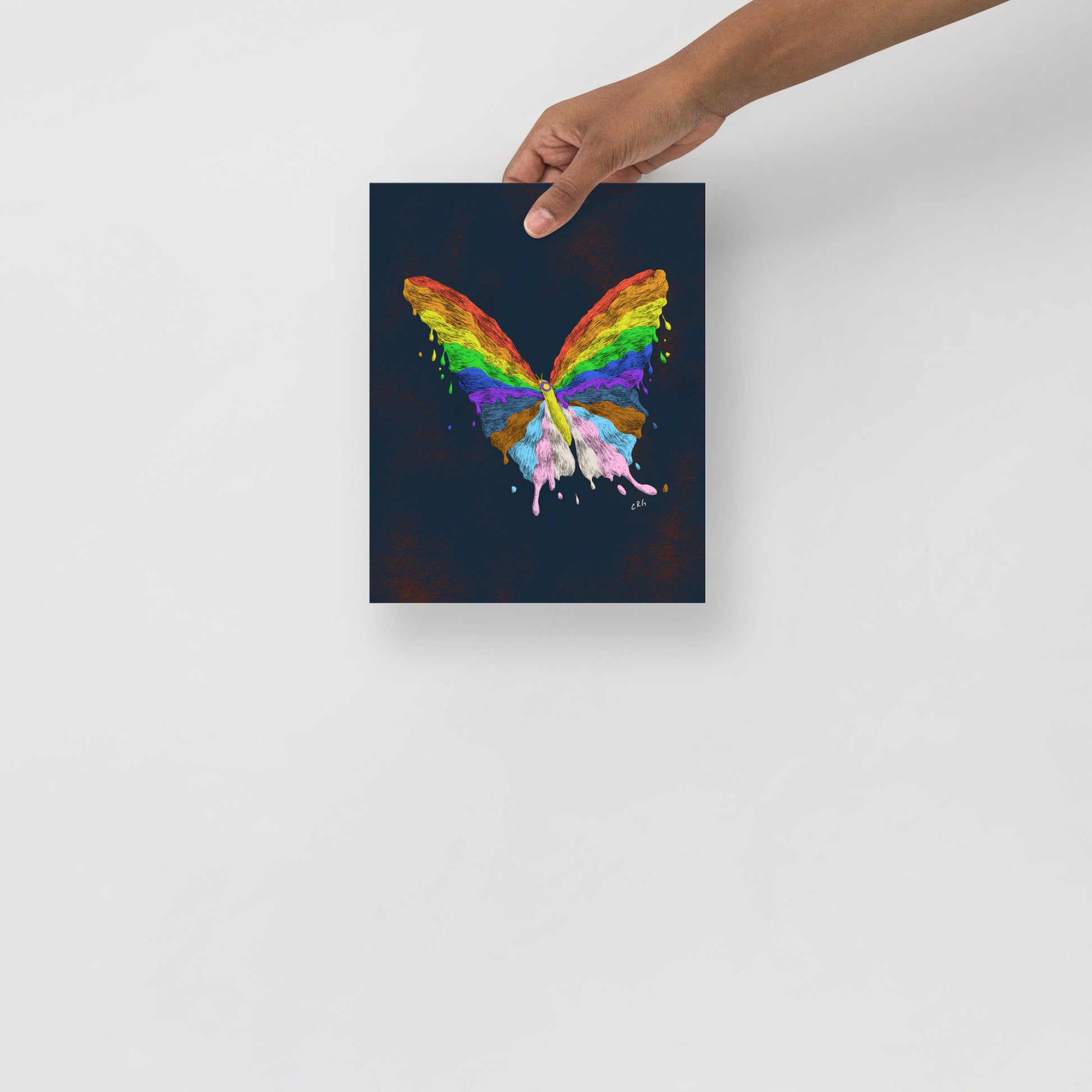 Dripping Pride Butterfly Art Print