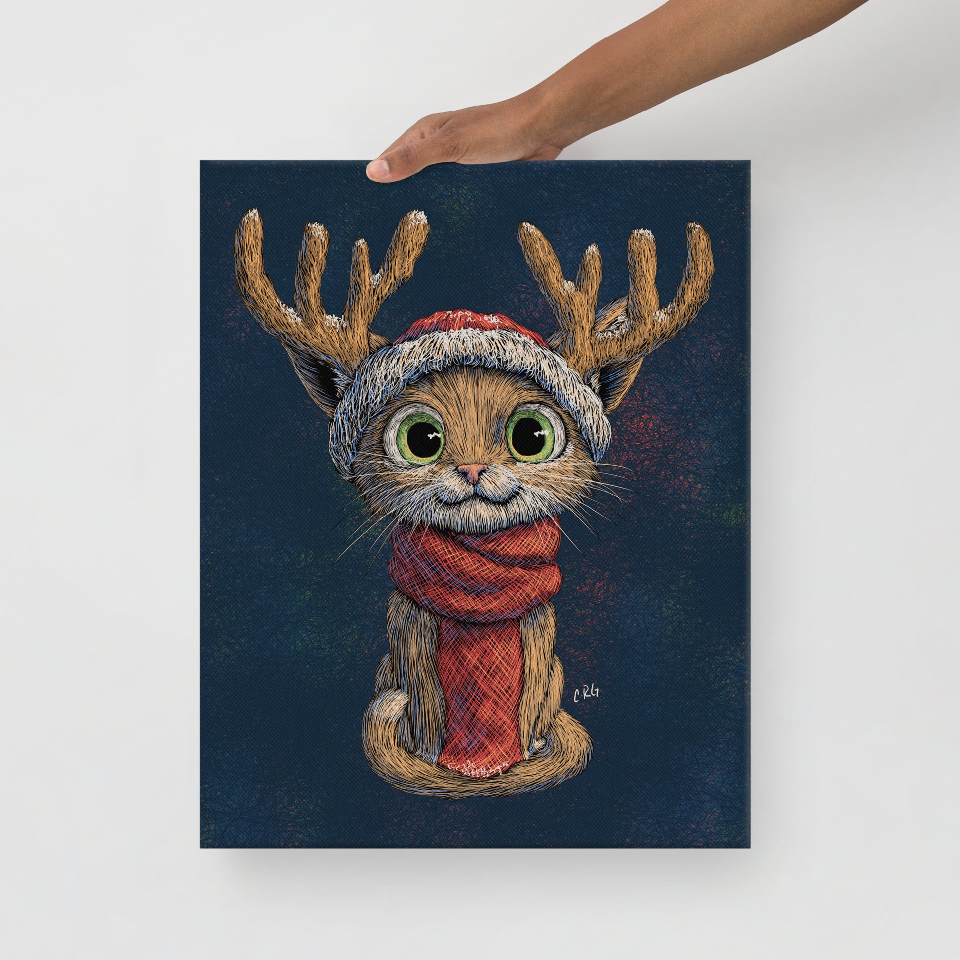 Cat with Reindeer Antler Hat, 2024