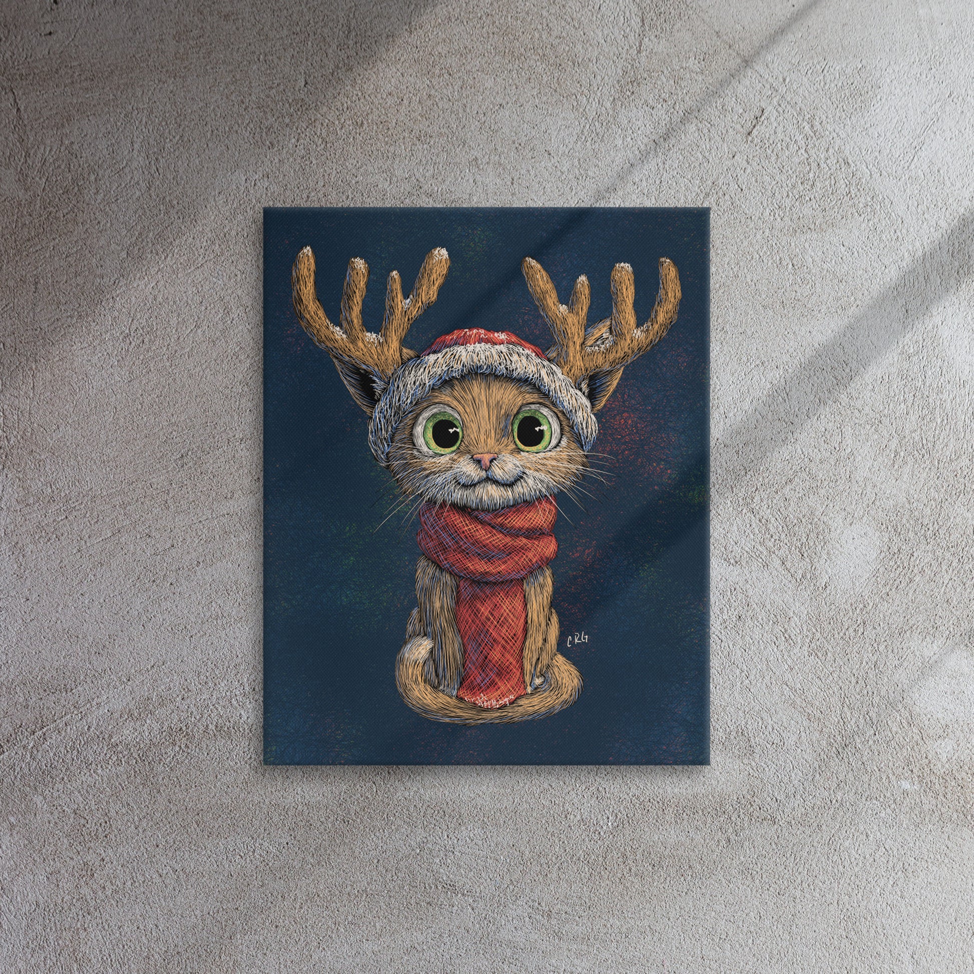 Cat with Reindeer Antler Hat, 2024