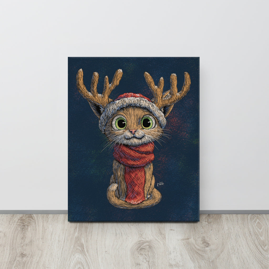 Cat with Reindeer Antler Hat, 2024