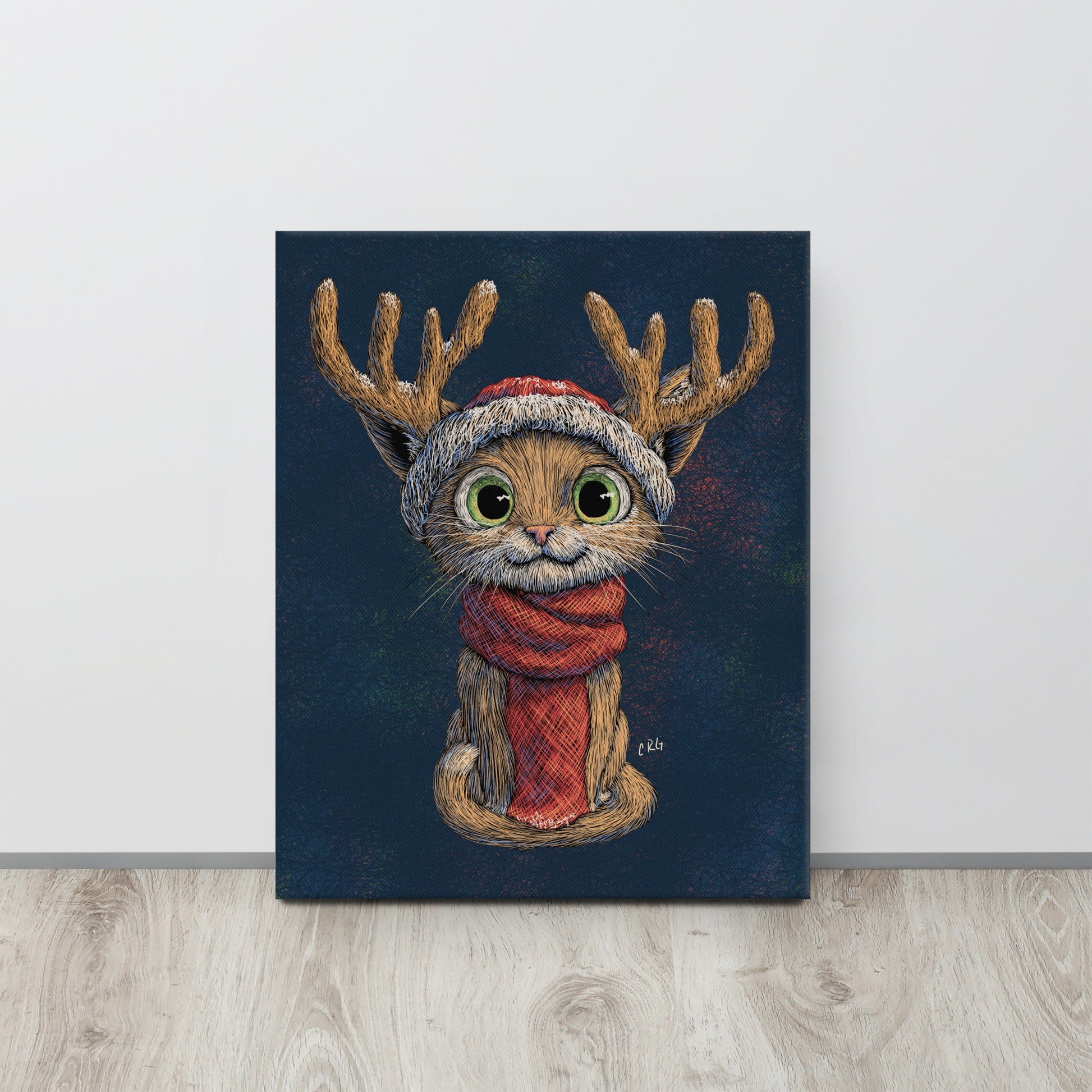 Cat with Reindeer Antler Hat, 2024