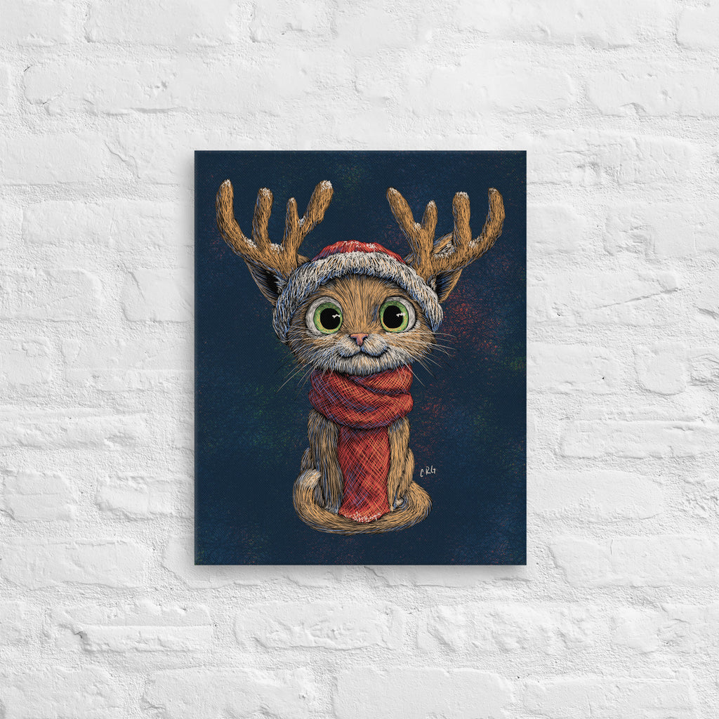 Cat with Reindeer Antler Hat, 2024