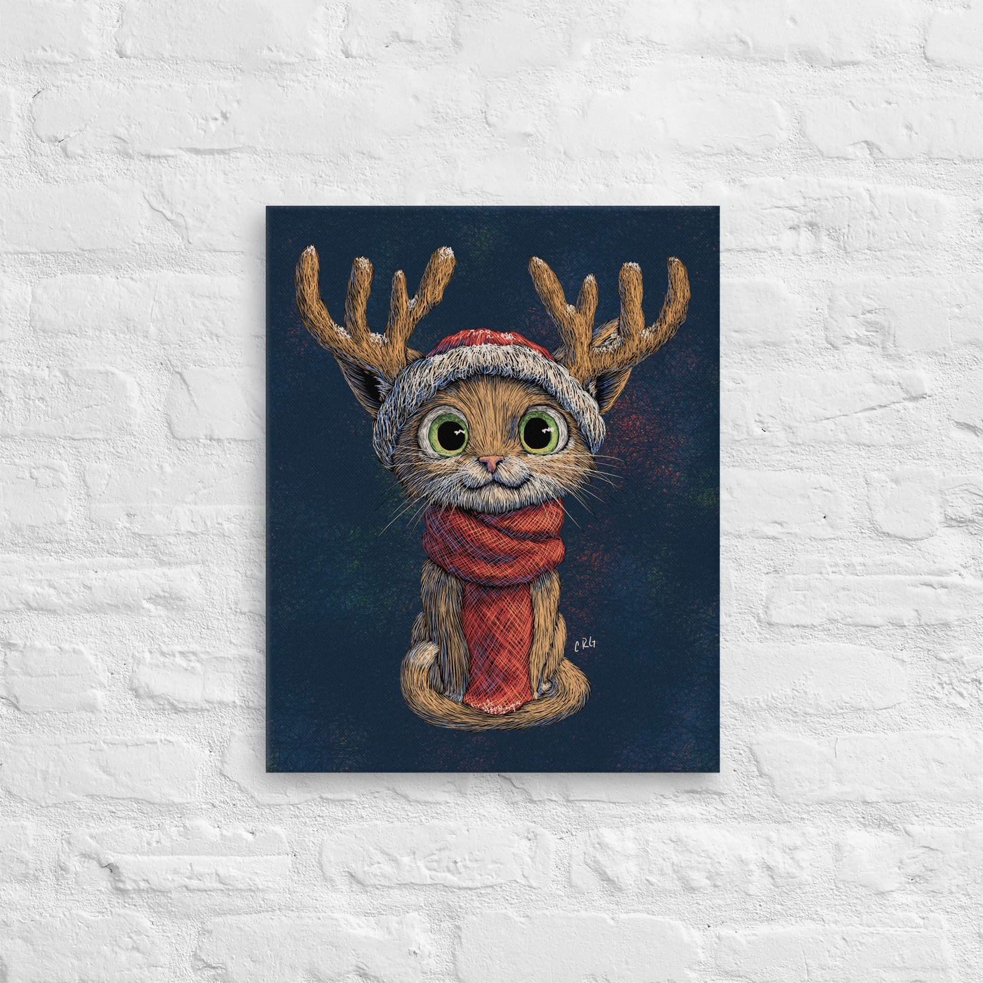 Cat with Reindeer Antler Hat, 2024