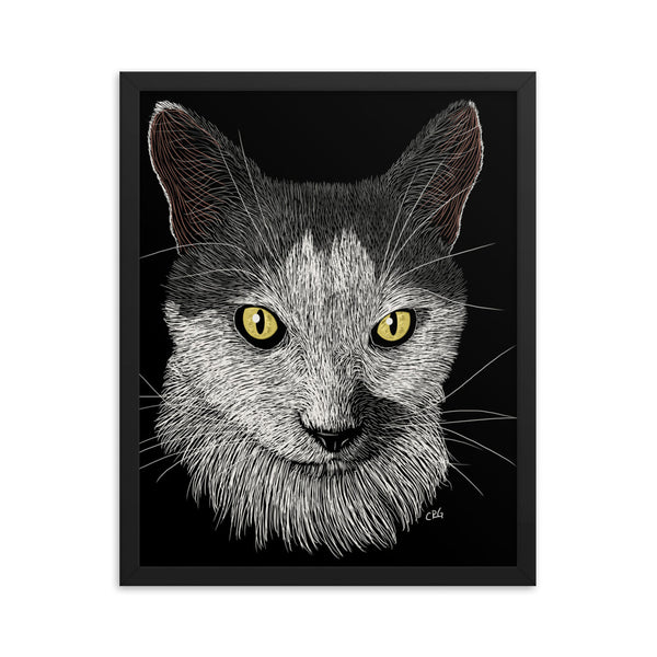 Custom Pet Framed Art Poster (Up to 1 Pet/Figure)