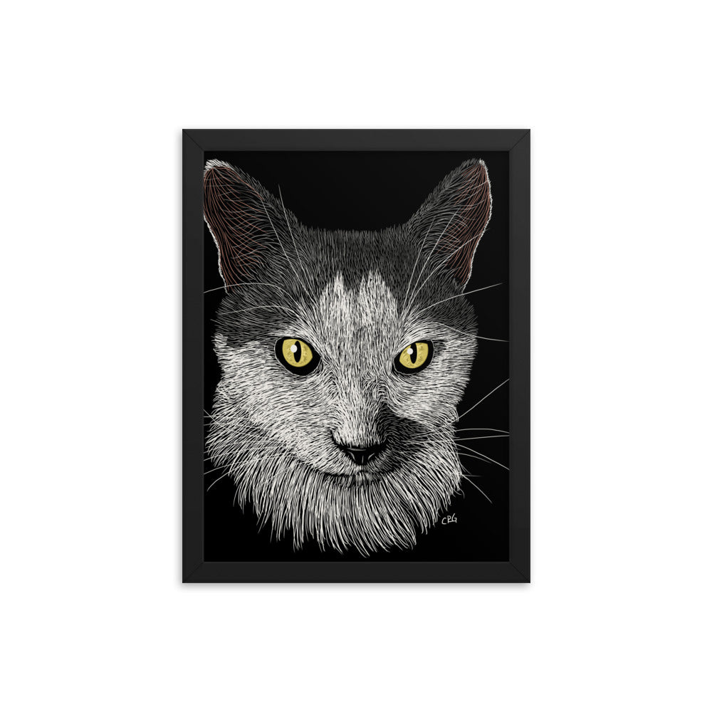 Custom Pet Framed Art Poster (Up to 1 Pet/Figure)